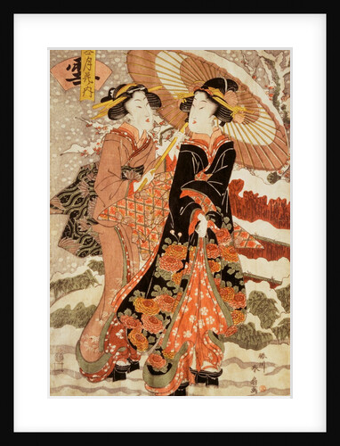 Snow, from The Snow, Moon and Flowers series by Katsukawa Shunsen