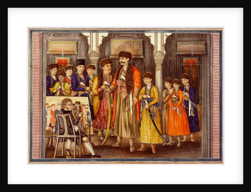 Tilly Kettle painting the portraits of Shuja ud-Daula and his 10 sons. Lucknow, India, early 19th century by Unknown