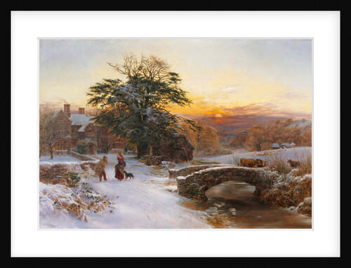 Winter Scene with Cattle and Figures by George Vicat Cole