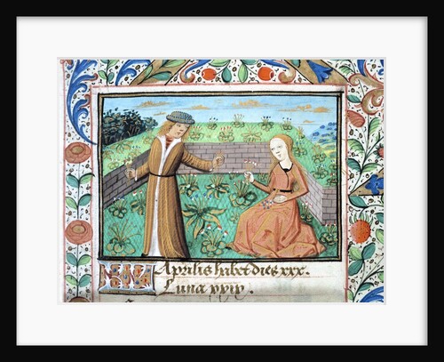 April, from The Playfair Book of Hours. France, late 15th century by Anonymous