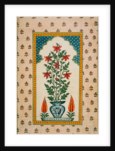 Flowers in a Blue and White Vase. Deccan Hyderabad, India, c.1750 by Unknown