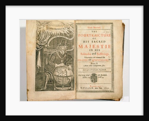 The Pourtraicture of His Sacred Majestie in his Solitudes and Sufferings by Anonymous