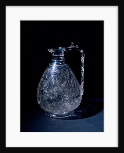 Rock crystal ewer with carved decoration. Probably Cairo, Egypt, 11th century by Unknown