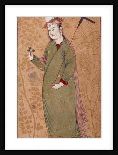 A dervish holding a leaf by Afzal-al-Mussairi