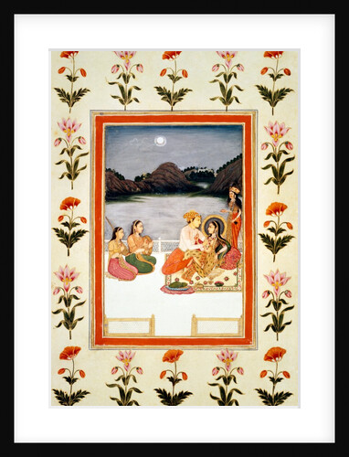 Lovers on a Lakeside Terrace. India, c.1750 by Unknown