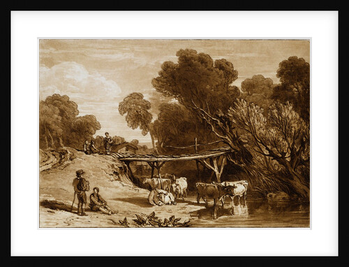 Bridge and Cows by Charles Turner
