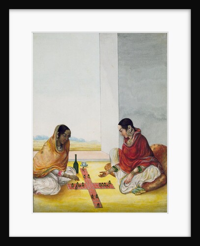 Two women playing Pachisi by Unknown