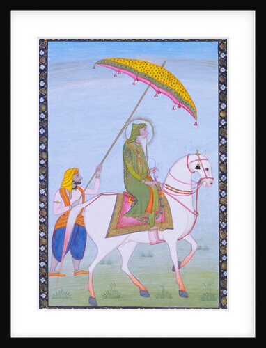 Ranjit Singh on horseback. Punjab, Pakistan, mid-19th century by Unknown