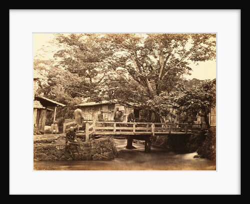 Bridge at the entrance to the town of Onica by Felice Beato