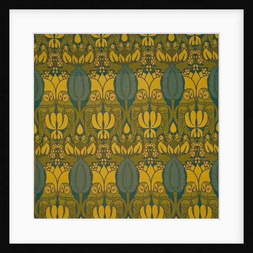 The Owl furnishing fabric by Charles Francis Annesley Voysey