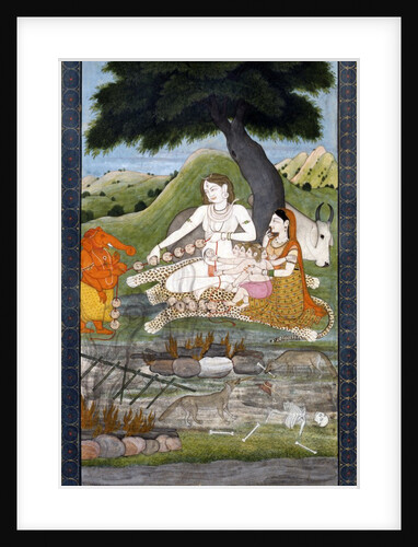 Shiva and Family at the Burning Grounds by Unknown