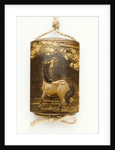 Inro depicting a horse by Kajikawa Bunryusai Tomohide