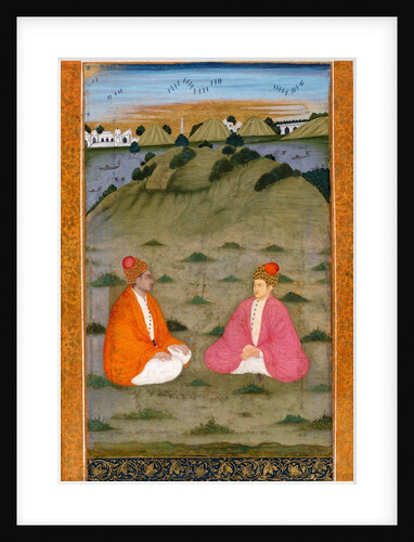 Seated figures in a landscape by Unknown