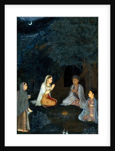 Lady Visiting an Ashram at Night. India, 18th century by Unknown