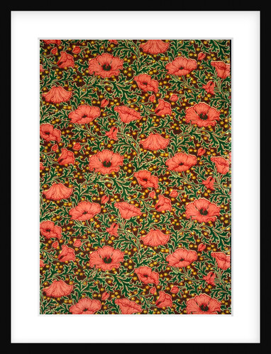 Poppies fabric design by Unknown