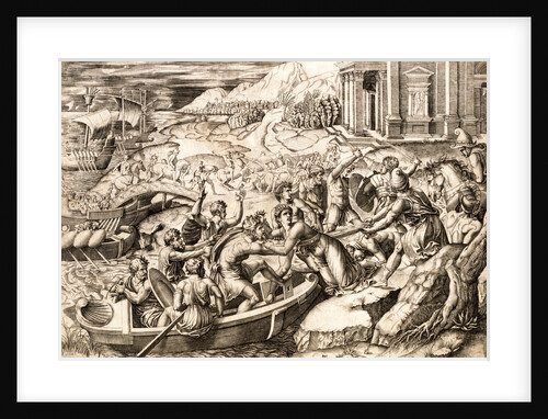 Helen Carried Off by the Trojan Warriors, attributed to Marcantonio Raimondi by Marcantonio Raimondi