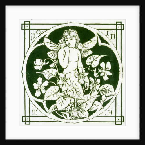 Winged nymph and violets by C. O. Murray