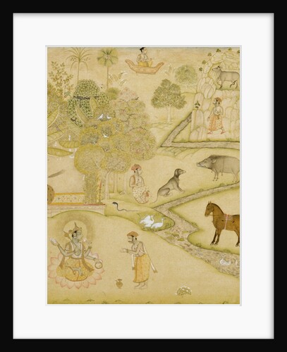 Maharaja Amar Singh II worshipping Vishnu by Unknown