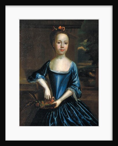 Portrait of a young girl wearing a scoop-necked dress by Unknown