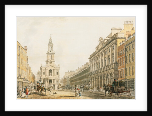 The Strand With Somerset House and St Mary's Church by Thomas Malton