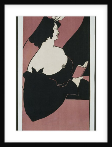 Girl and Bookshop by Aubrey Vincent Beardsley