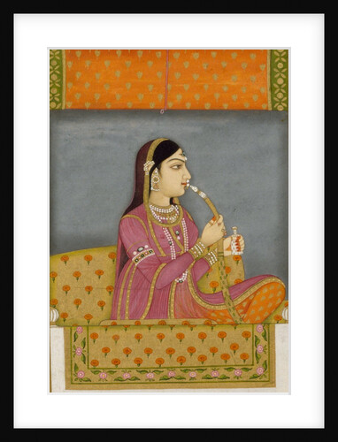 A Lady smoking a Huqqa by Unknown