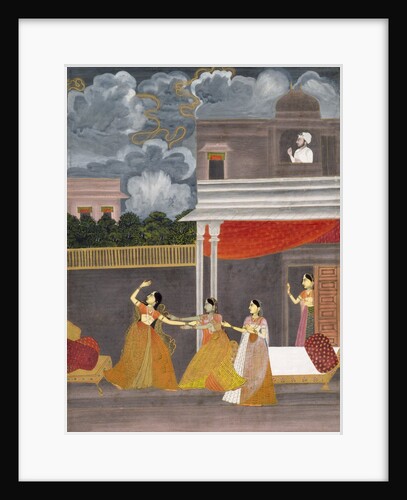 A Lady being brought in from a storm by Unknown