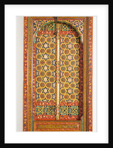 Painted wood with floral design. Kashmir, India, 19th century by Unknown