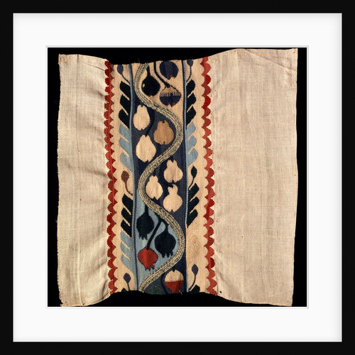 Coptic textile with a tulip-like flower design by Morris & Co.