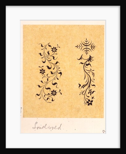 Drawing of architectural decoration of Southwold Church by George Wardle