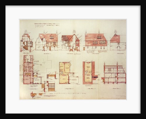 The Red House Architectural Drawings by Philip Webb