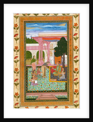 Jahangir with his consort and female attendants in the garden by Unknown