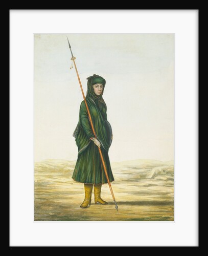 A female guard with a spear by Anonymous