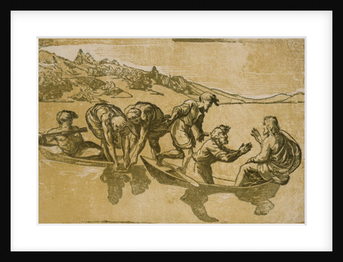 The Miraculous Draught of Fishes after Raphael by Ugo da Carpi