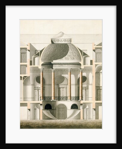 Cut away elevation of part of Wardour Castle by James Pain