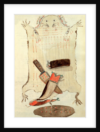 Sketch depicting North American Indian artefacts, Charles Hamilton Smith. England, 19th century by Charles Hamilton Smith