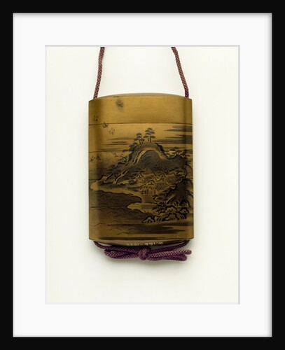 Inro depicting Mountain Scene by Unknown