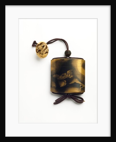Inro depicting dragon and egg tassel by Yamada Joka