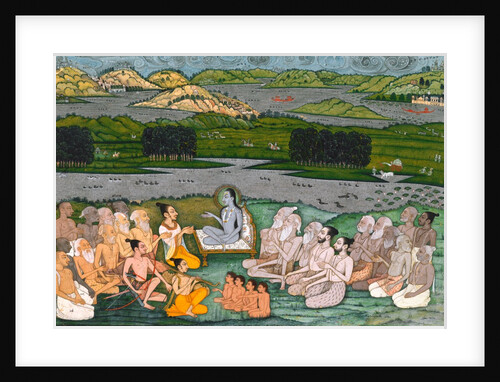 Shri Sukdevji Preaching to a Concourse of Sadhus. Rajasthan, India, mid-18th century by Unknown