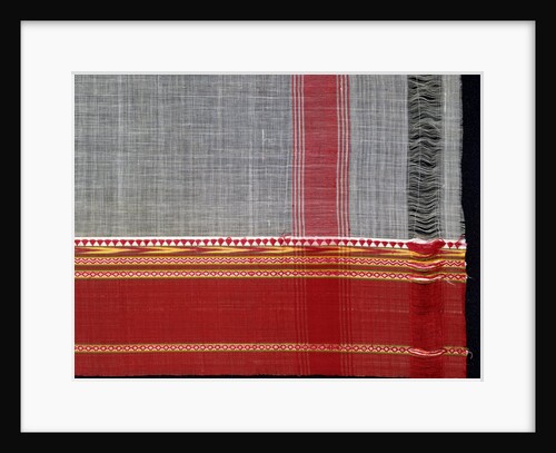 Sari with borders, detail by Unknown