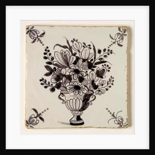 Flower vase tile. London, England, c.1725-50 by Unknown