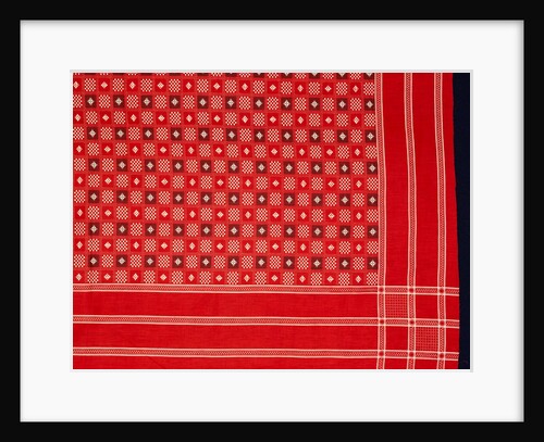 Ikat Handkerchief, one of a pair, detail by Unknown