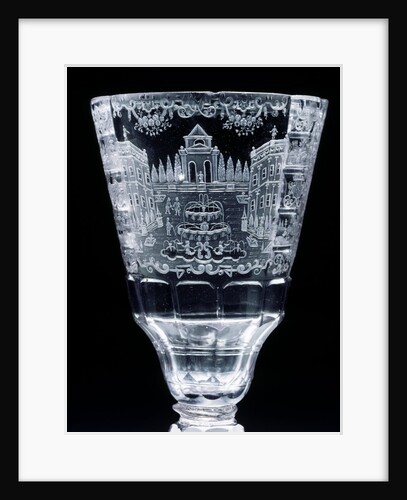 Goblet detailing garden scene by Unknown