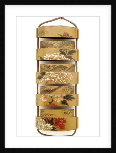 Inro depecting flowers and butterflies by Unknown