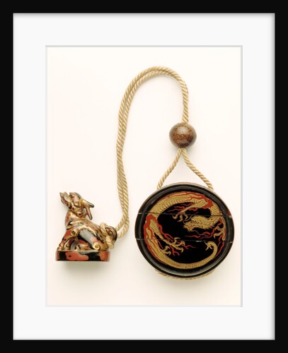 Inro depicting a dragon by Unknown