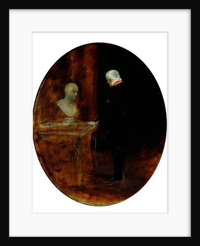 The Duke of Wellington looking at a bust of Napoleon by Charles Robert Leslie