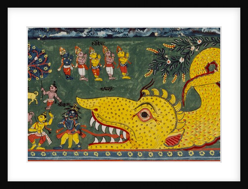 Krishna slaying the snake by Unknown