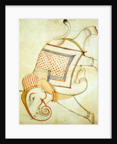 Study of a State Elephant with Ornamental Trappings. Kota, India, early 19th century by Unknown