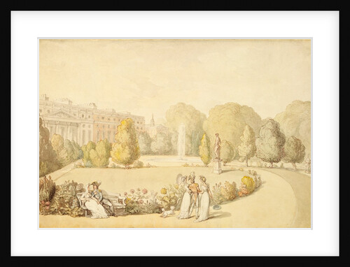 A View of Hampton Court Palace by Thomas Rowlandson
