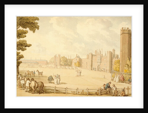 A View of Hampton Court Palace by Thomas Rowlandson